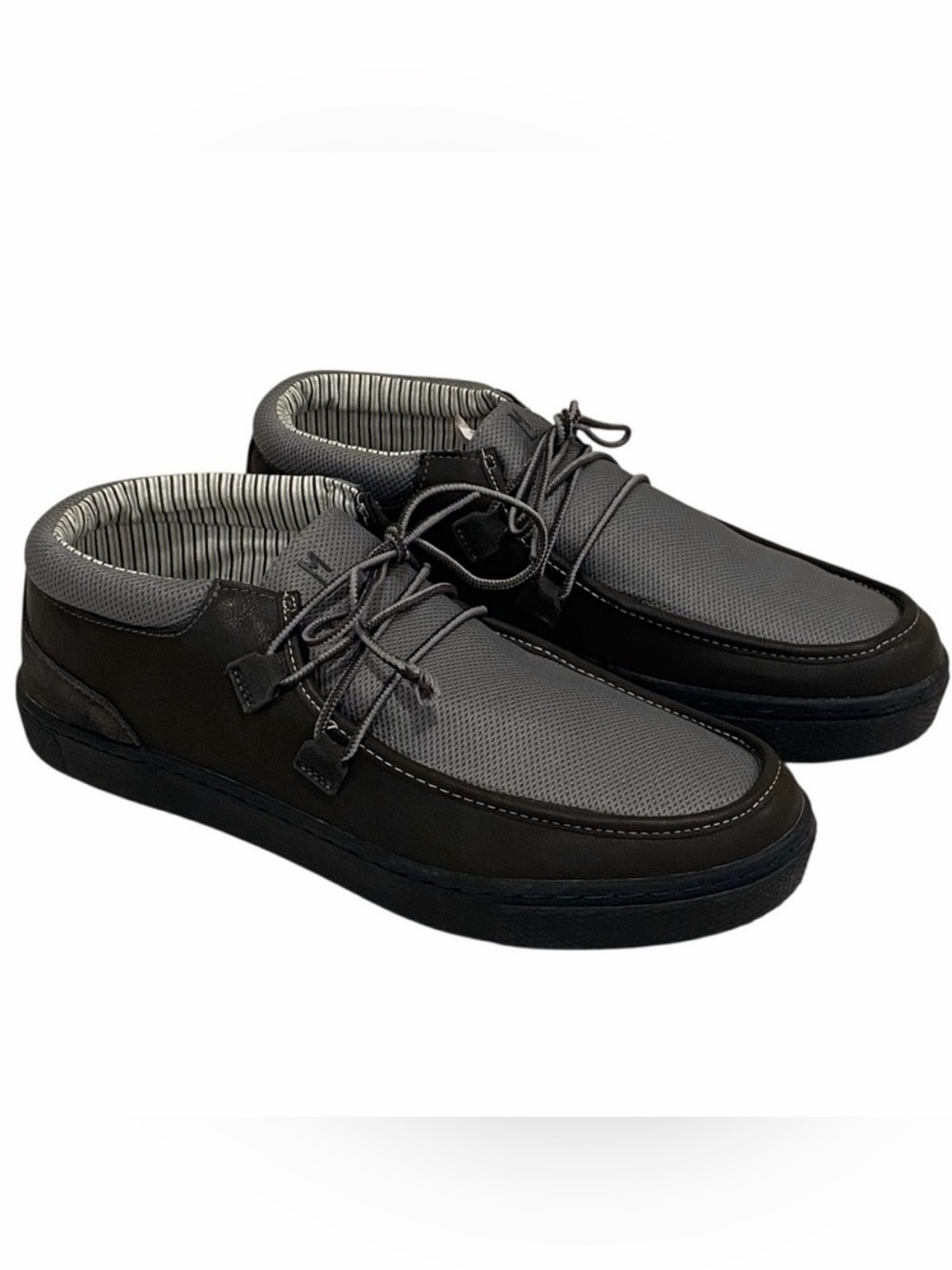 Muk Luks Men’s Park Ollie Grey Mesh & Leather Sneaker Loafers - BRAND NEW - 9